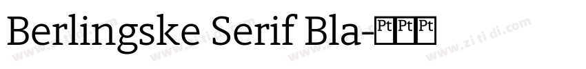 Berlingske Serif Bla字体转换